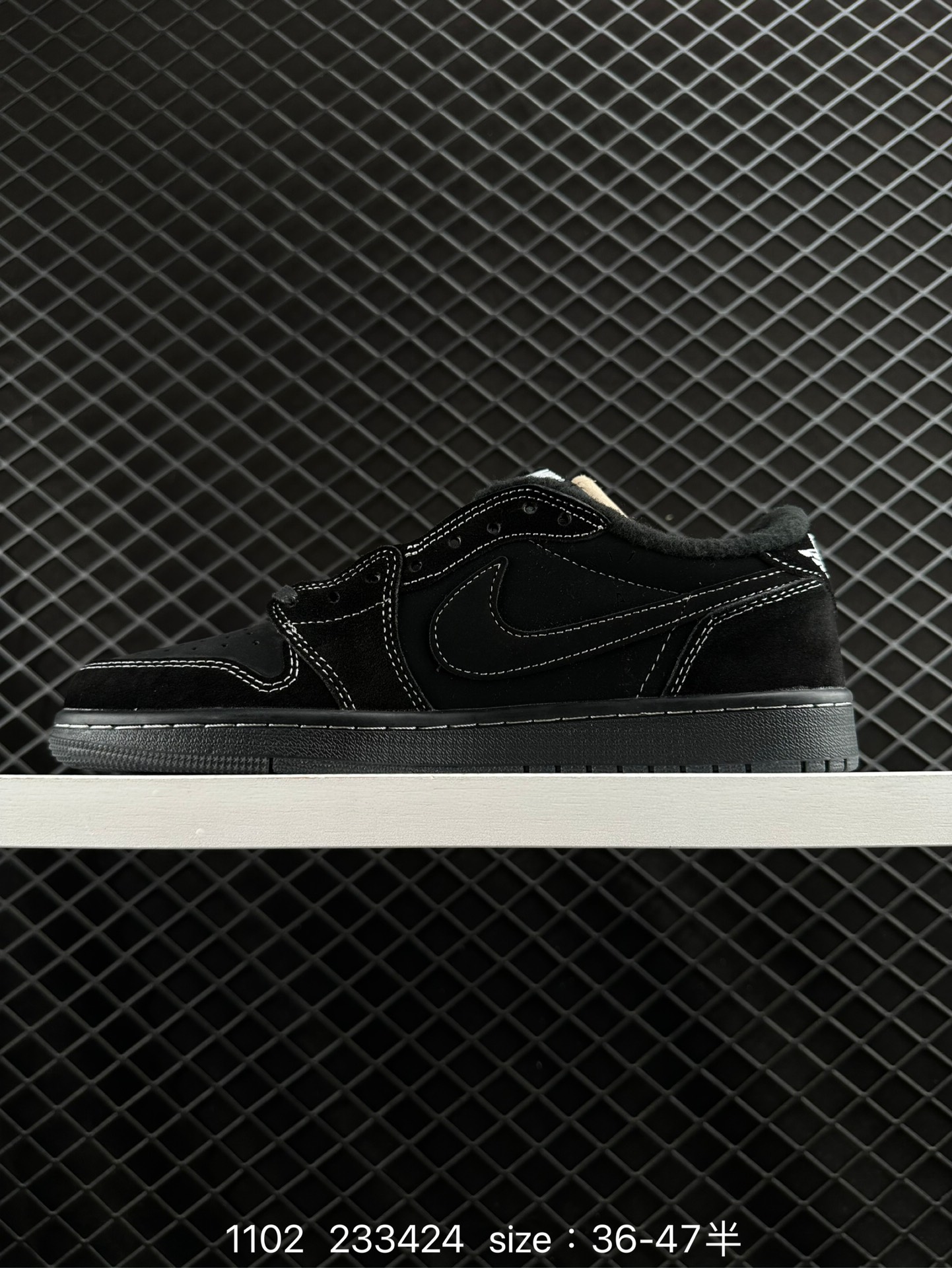 fragment design x Travis Scott x Nike Air Jordan 1 Low OG SP”Black/Green Toe“